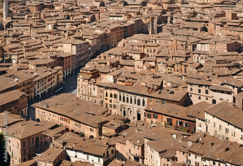 view of the city of Siena in Italy