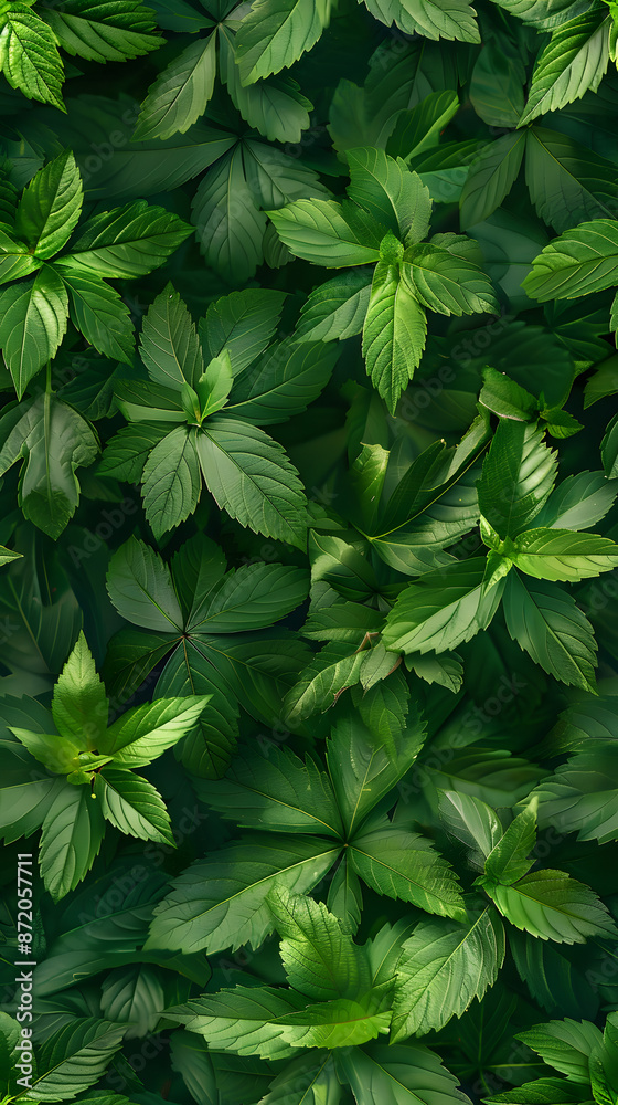 green leaves top view green leaves top view