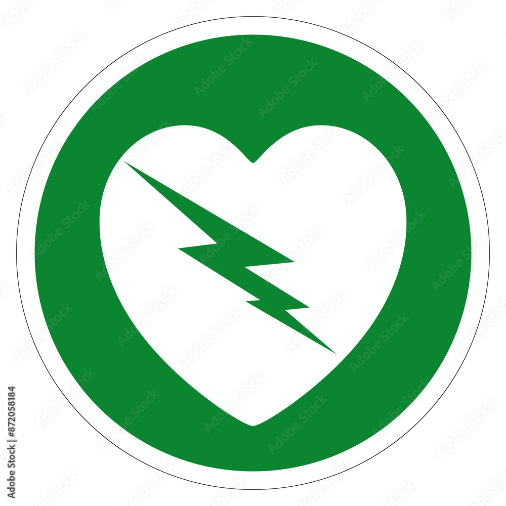 AED Automated External Defibrillator Symbol Sign, Vector Illustration, Isolate On White Background Label .EPS10 AED Automated External Defibrillator Symbol Sign, Vector Illustration, Isolate On White Background Label .EPS10