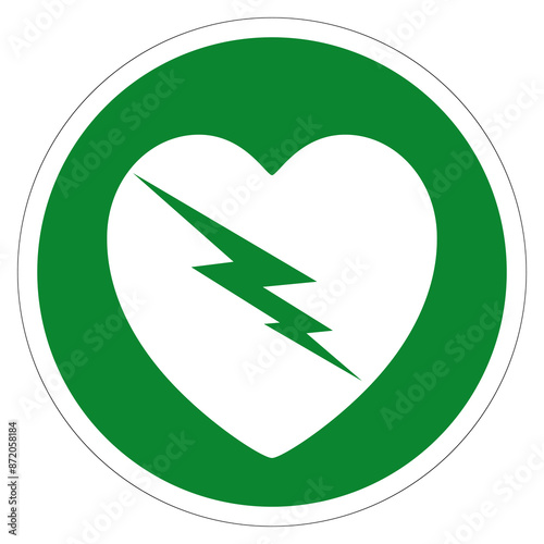 AED Automated External Defibrillator Symbol Sign, Vector Illustration, Isolate On White Background Label .EPS10
