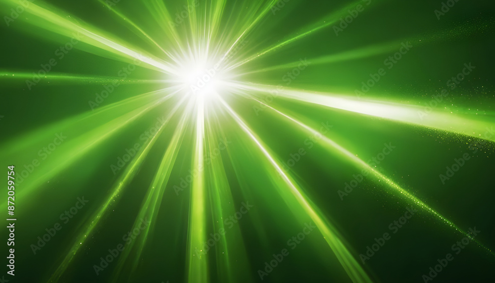 Abstract beautiful rays of light on dark green background. Generative AI Abstract beautiful rays of light on dark green background. Generative AI