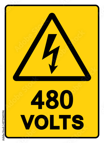 480 Volts Tag Symbol Sign,Vector Illustration, Isolate On White Background Label. EPS10