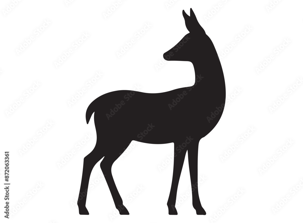 Deer Vector silhouette illustration design. Deer Vector silhouette illustration design.
