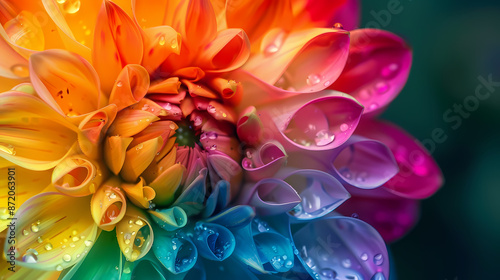 colorful rose makes a beautiful 8K wallpaper 