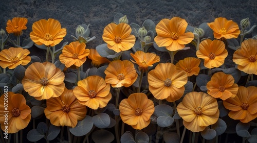 Orange Marigolds Blooming, Lush Flower Display