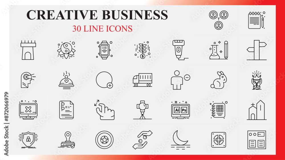 Creative Business icons pack Creative Business icons pack