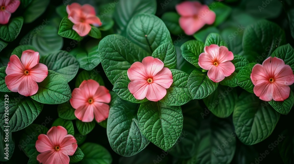 Fototapeta premium Pink Flower Blooms in Spring Garden