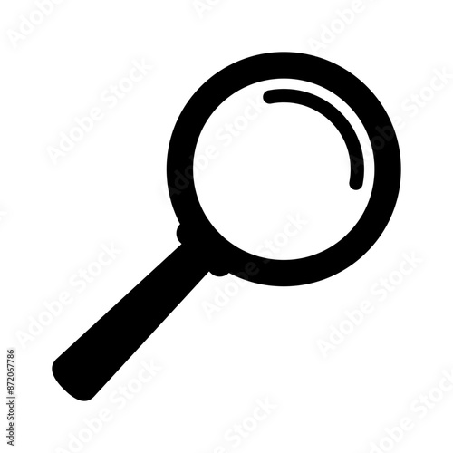 Magnifying glass icon, magnifier or loupe sign. Search icon.