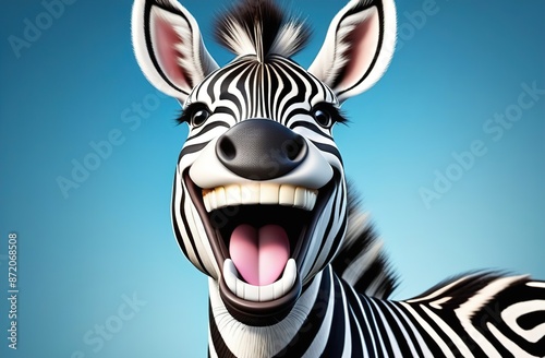 Funny portrait of zebra