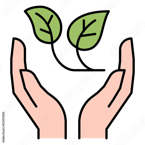 environmental conservation line filled icon