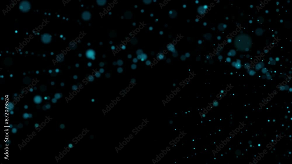 Futuristic green trapcode form. 4k Abstract blue motion background. data transfer particle effect. Glowing neon particles pulse across the screen. Data cloud effect.