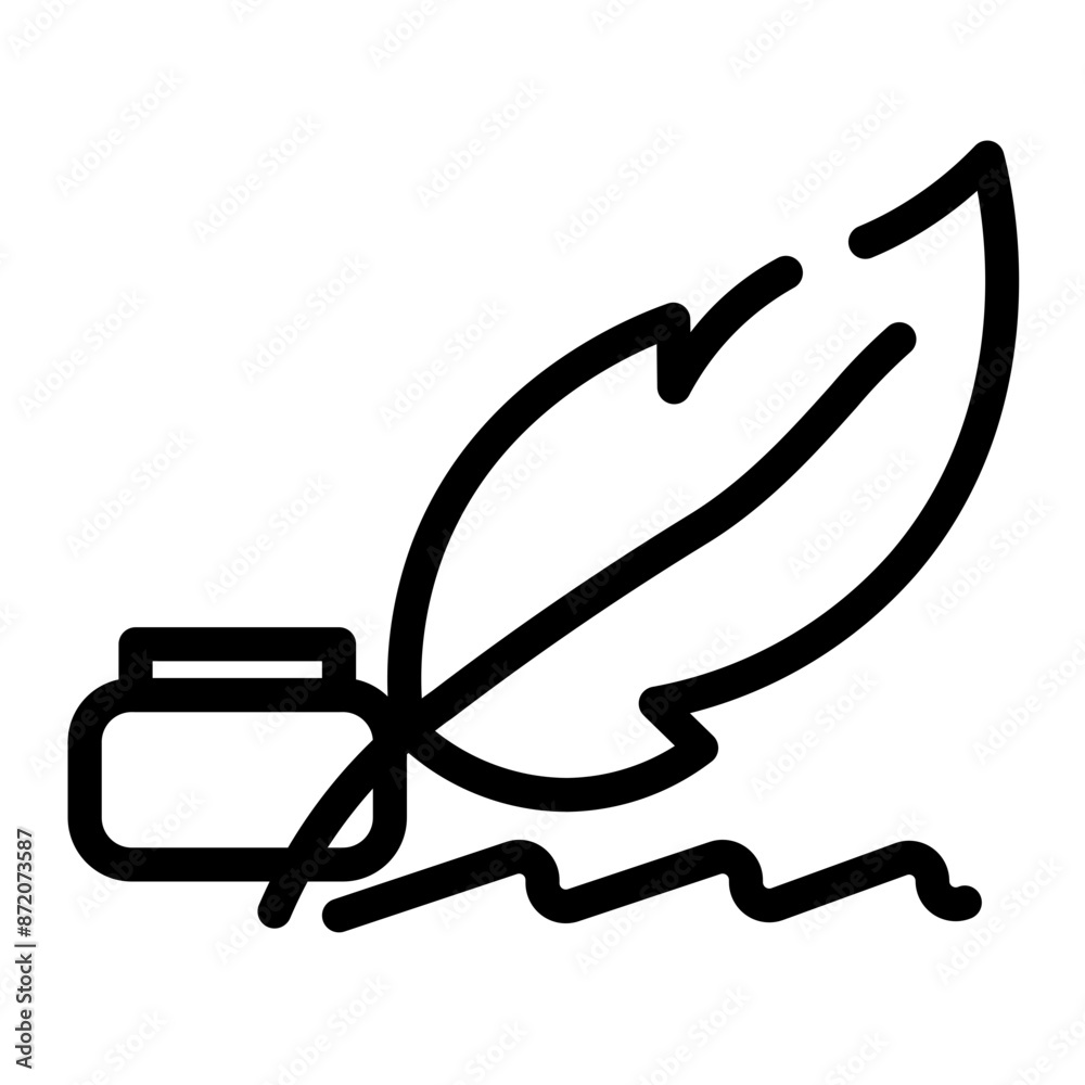 quill and ink cutline icon quill and ink cutline icon