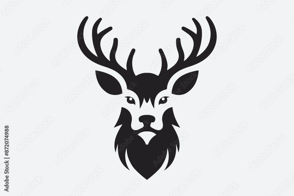 Deer Face Vector Silhouette Vector Graphic Deer Face Vector Silhouette Vector Graphic