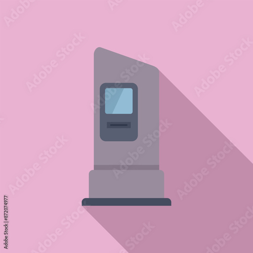 Modern street atm machine is accepting a bank card for a financial transaction