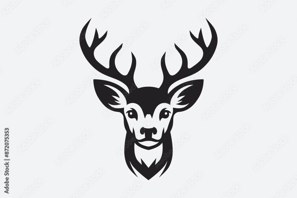 Deer Face Vector Silhouette Vector Graphic Deer Face Vector Silhouette Vector Graphic