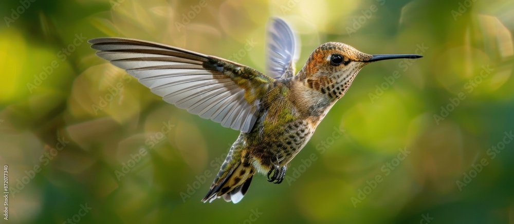 Hummingbird in Flight. Capturing the Beauty of Nature's Aerobatic Wonder Hummingbird in Flight. Capturing the Beauty of Nature's Aerobatic Wonder