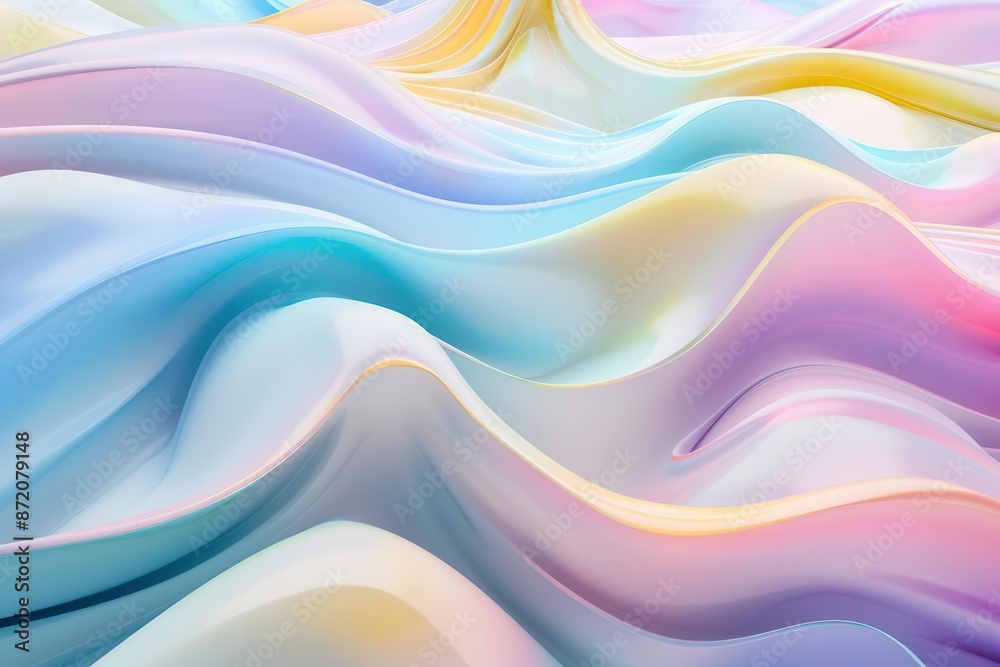 abstract 3d render of harmonious flowing patterns in pastel colors swirling shapes create a soothing organic composition against a pure white backdrop abstract 3d render of harmonious flowing patterns in pastel colors swirling shapes create a soothing organic composition against a pure white backdrop