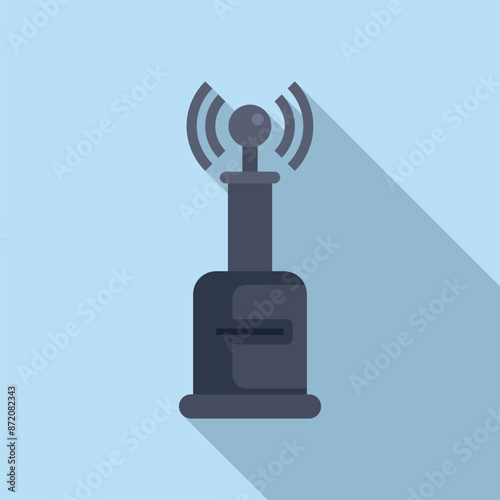 Illustration of a wireless router emitting a wifi signal, symbolizing network connectivity and internet access