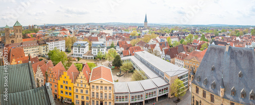 Old town Osnabrück panoramic view from St. Mary's Church (Marienkirche) Osnabrück Lower Saxony (in german Niedersachsen) Germany
