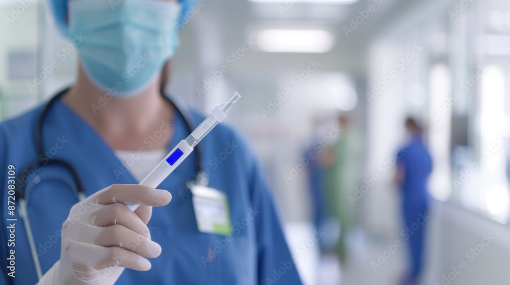 Nurse Holding Medical Device in Hospital Nurse Holding Medical Device in Hospital