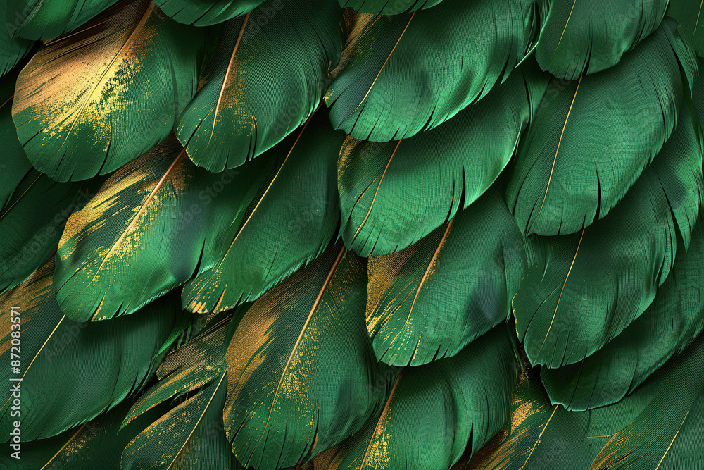 Obraz premium Generative ai on theme of beautiful texture bird feather for design natural abstract background