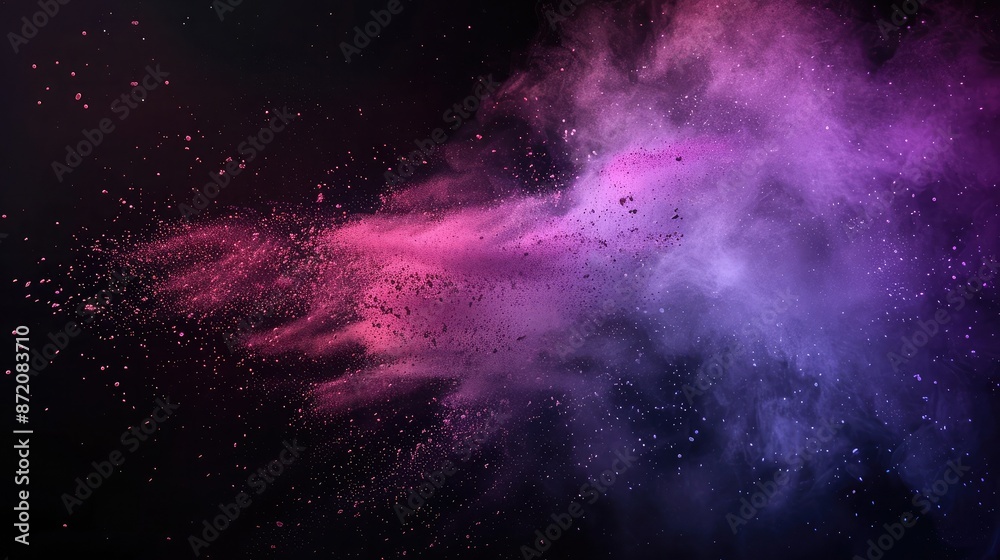 Abstract powder splat background with colorful dust explode on background Abstract powder splat background with colorful dust explode on background