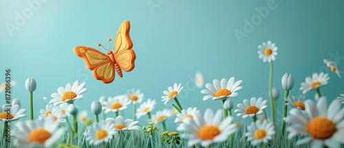 Floral Beauty: World Emoji Day Celebration with Flower and Butterfly ðŸŒ¸ðŸ¦‹