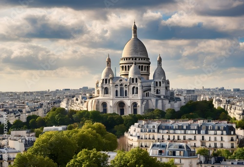 A view of the Sacre Coeur in Paris