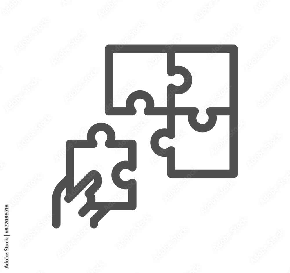 Puzzle related icon outline and linear vector.
Puzzle related icon outline and linear vector.