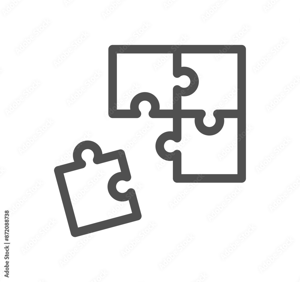 Puzzle related icon outline and linear vector.
Puzzle related icon outline and linear vector.