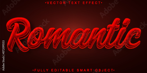 Red Luxury Shiny Romantic Vector Fully Editable Smart Object Text Effect