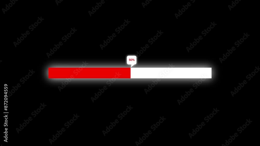Loading bar and presentence animation . process bar and white background. 4K stock video Loading bar and presentence animation . process bar and white background. 4K stock video