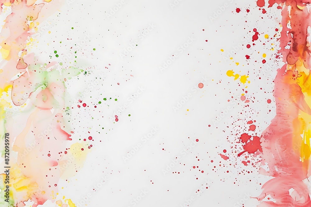 Obraz premium Vibrant Watercolor Splashes - Abstract Artistic Background