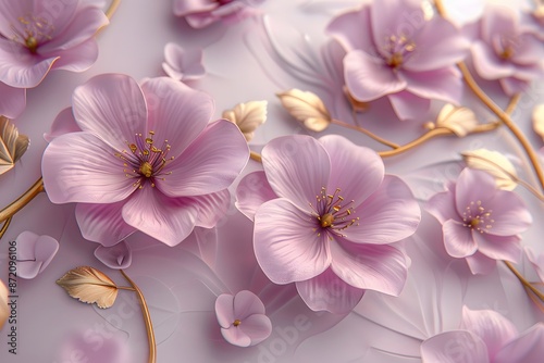 Wallpaper Mural Pattern of beautiful flowers	 Torontodigital.ca