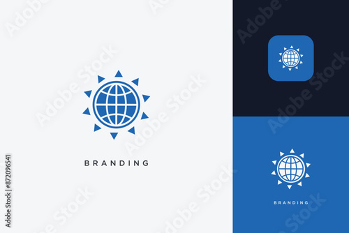 Global Networking Marketing Trading Logo