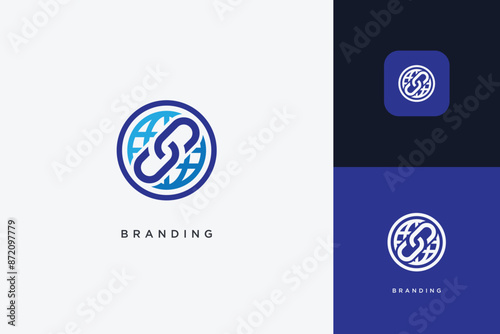 Global Networking Marketing Trading Logo