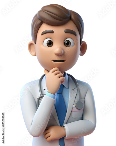 3D Medical Doctor cartoon character kids professions collection fun photo