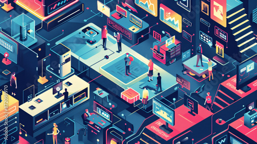 Embark on a visual journey through the Tech Industry and Workforce with engaging illustrations capturing the essence of technology-driven professions
