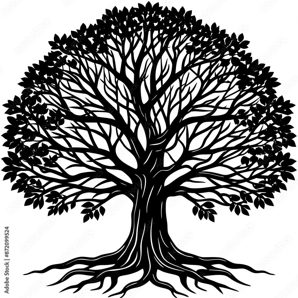 Obraz premium tree silhouette vector