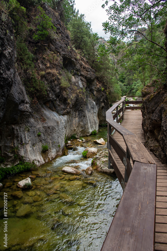 Borosa River Trail, Cerrada de Elías, Sierra de Cazorla National Park, Jaén, Andalusia. Spain Borosa River Trail, Cerrada de Elías, Sierra de Cazorla National Park, Jaén, Andalusia. Spain