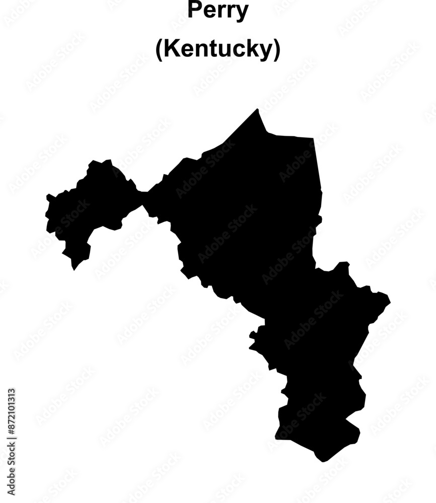 Perry County (Kentucky) blank outline map