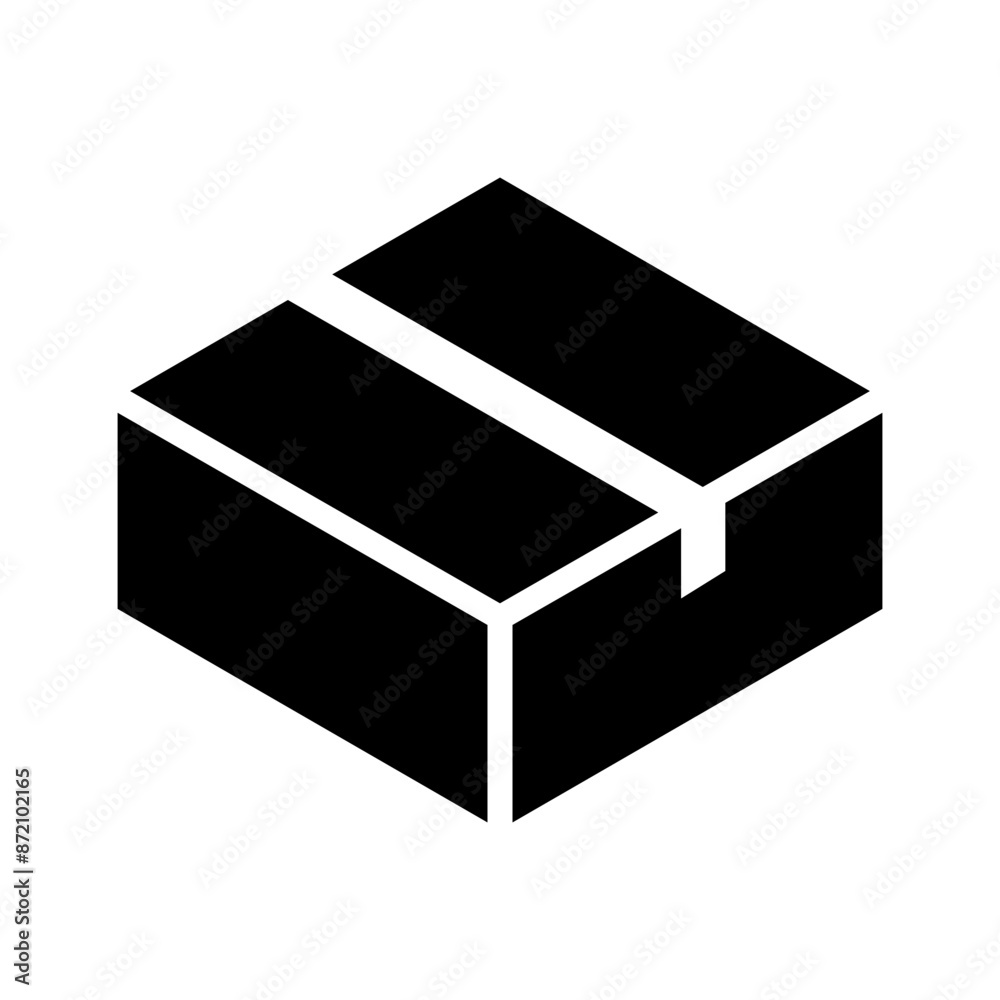 Cardboard silhouette icon. Package. Vector. Cardboard silhouette icon. Package. Vector.