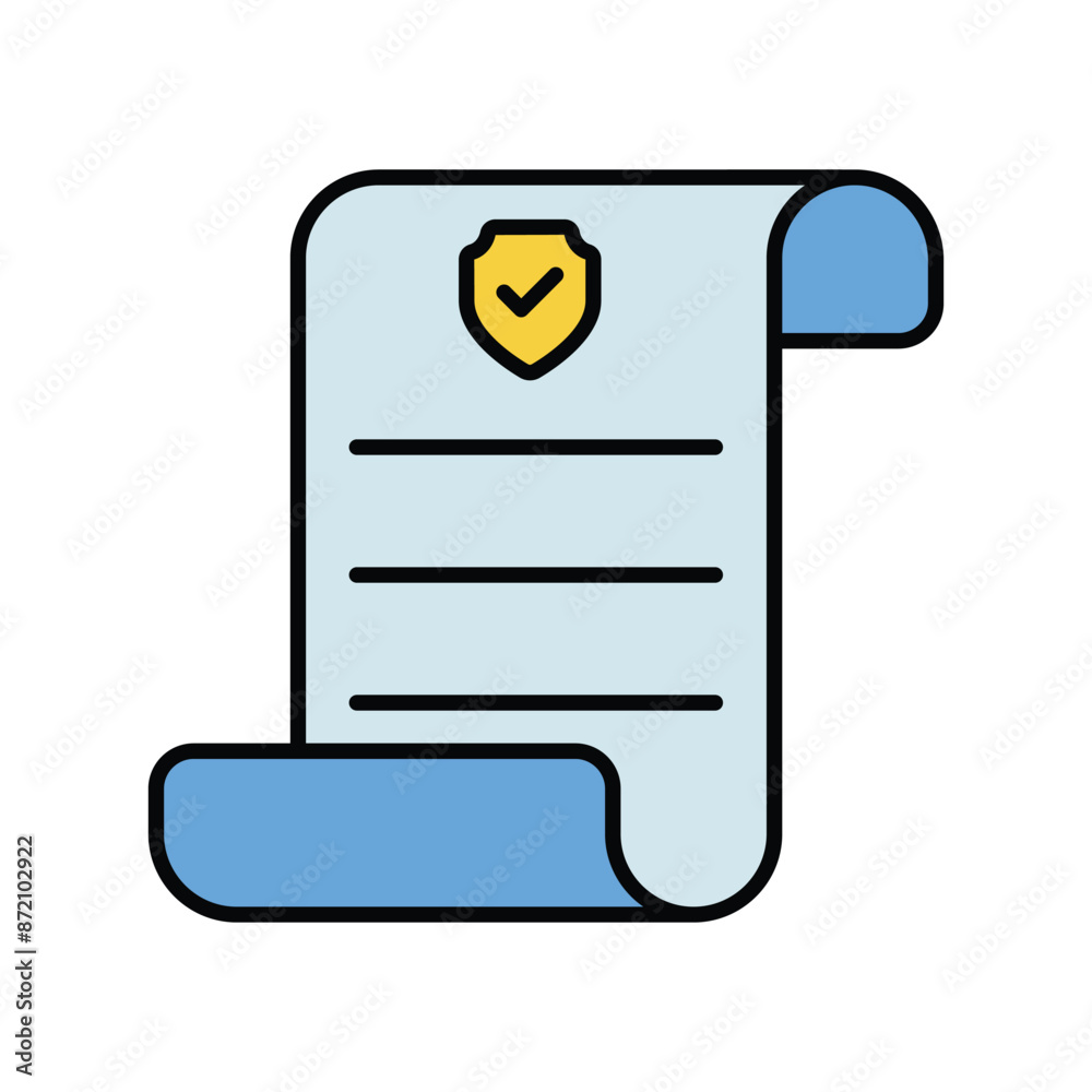 policy icon with white background vector stock illustration policy icon with white background vector stock illustration