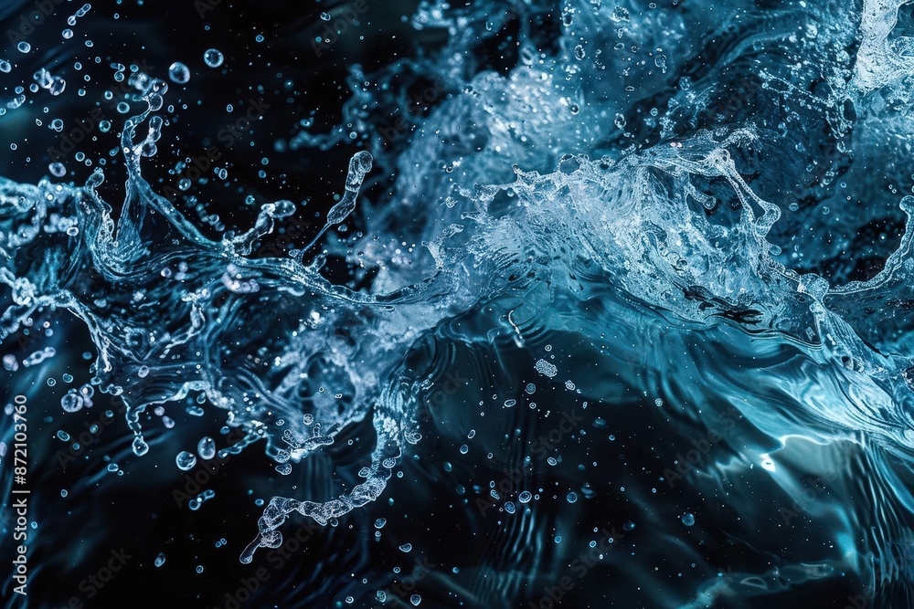 Obraz premium Photo of Dynamic water splash texture with vibrant, flowing movements