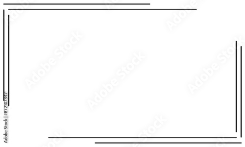 simple modern black lines borders frame