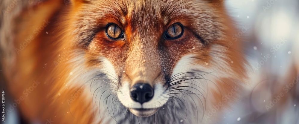 Obraz premium A Close-Up Portrait Of A Curious Fox,High Resolution, Ultra HD
