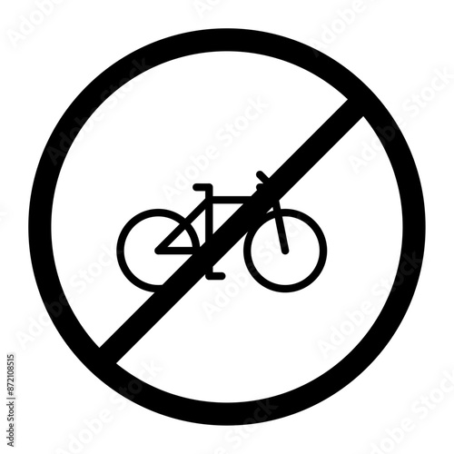 no cycling sign, no bicycle sign with circle shape sign