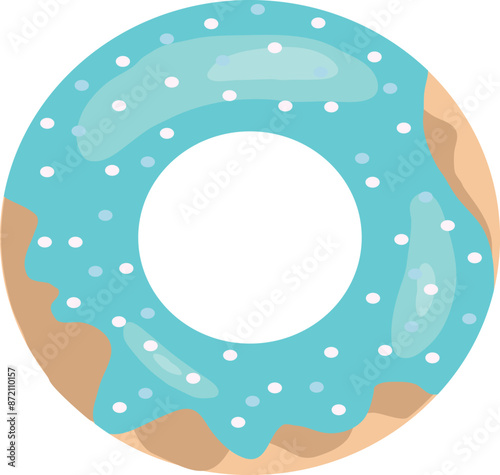 Appetizing donut vector illustration. Sweets cake. Doughnut art