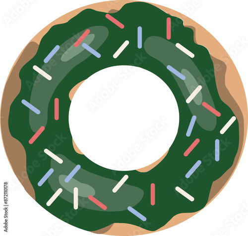 Appetizing donut vector illustration. Sweets cake. Doughnut art