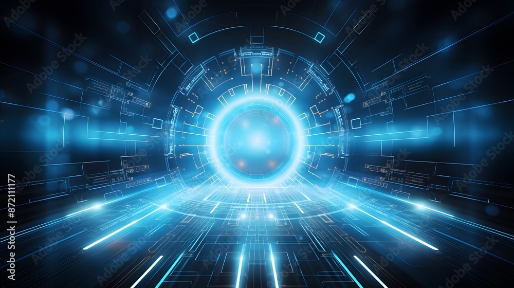 Fototapeta premium Abstract technology background Hi-tech communication concept futuristic digital innovation background vector illustration